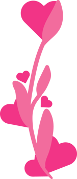 pink heart love decoration png