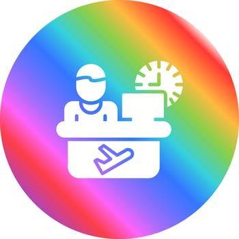 Airline Desk Vector Icon