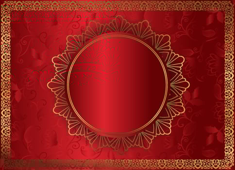 Islamic Arabic red Luxury Background vector