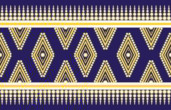 Geometric ethnic pattern traditional Design for background, carpet, wallpaper, clothing, wrapping, Batik, fabric, sarong, illustration embroidery style. vector