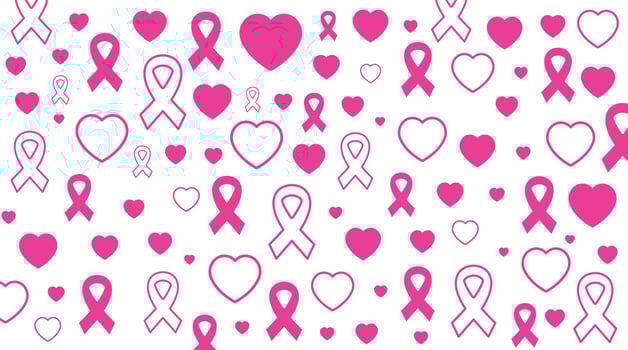October is breast cancer awareness month pattern background template. Holiday concept. background, banner, placard, card, and poster design template with ribbon and text inscription. vector