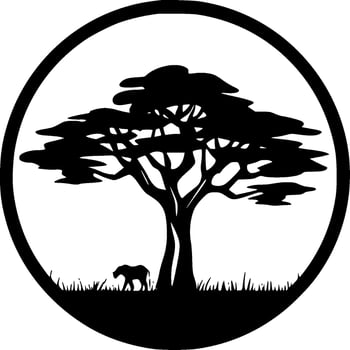 Africa - Minimalist and Flat Logo - Vector illustration