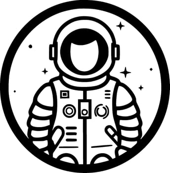 Astronaut - Minimalist and Flat Logo - Vector illustration