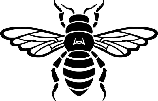 Bee - Minimalist and Flat Logo - Vector illustration