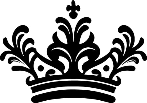 Crown, Minimalist and Simple Silhouette - Vector illustration
