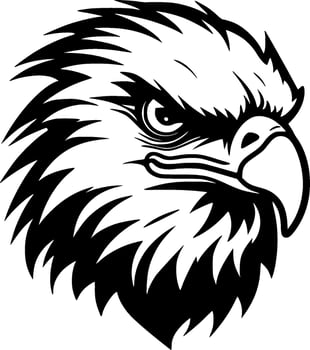 Eagle, Minimalist and Simple Silhouette - Vector illustration