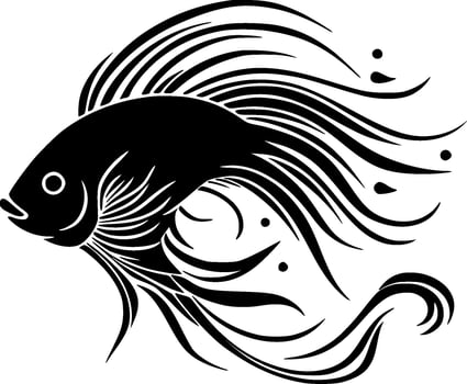 Fish, Minimalist and Simple Silhouette - Vector illustration