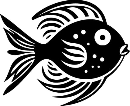 Fish, Black and White Vector illustration