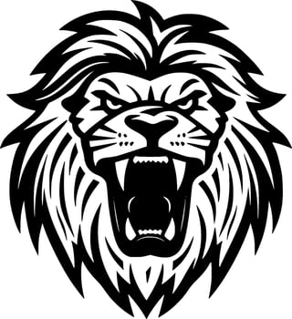Lion - Minimalist and Flat Logo - Vector illustration