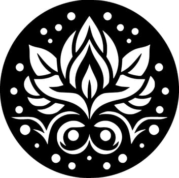 Mandala - Minimalist and Flat Logo - Vector illustration