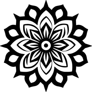 Mandala, Minimalist and Simple Silhouette - Vector illustration