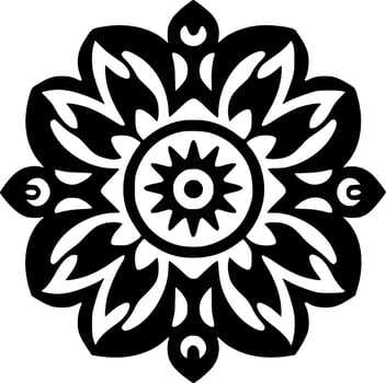 Mandala - Minimalist and Flat Logo - Vector illustration