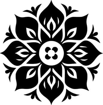 Mandala, Minimalist and Simple Silhouette - Vector illustration