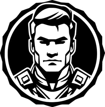 Military - Minimalist and Flat Logo - Vector illustration