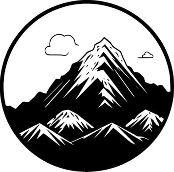 Mountain, Minimalist and Simple Silhouette - Vector illustration