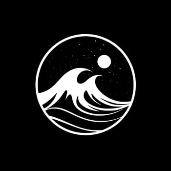 Ocean - Minimalist and Flat Logo - Vector illustration