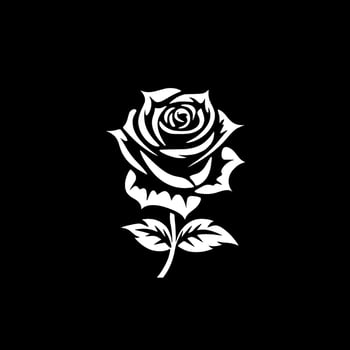 Rose - Minimalist and Flat Logo - Vector illustration
