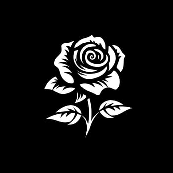 Rose - Minimalist and Flat Logo - Vector illustration