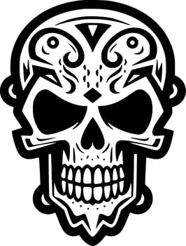 Skull, Minimalist and Simple Silhouette - Vector illustration