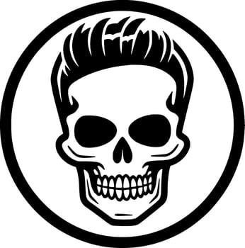Skull, Minimalist and Simple Silhouette - Vector illustration