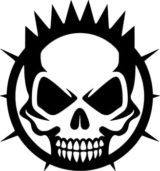 Skull - Minimalist and Flat Logo - Vector illustration