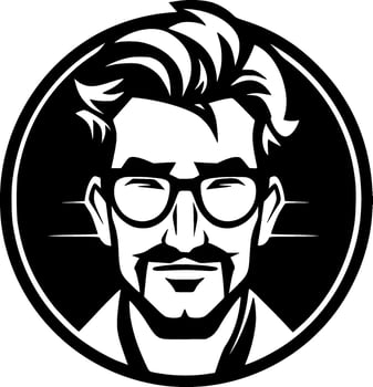 Teacher - Black and White Isolated Icon - Vector illustration