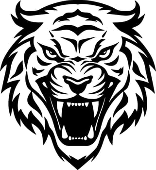 Tiger - Minimalist and Flat Logo - Vector illustration