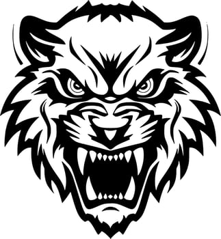 Tiger, Minimalist and Simple Silhouette - Vector illustration