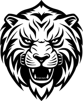 Tiger, Minimalist and Simple Silhouette - Vector illustration