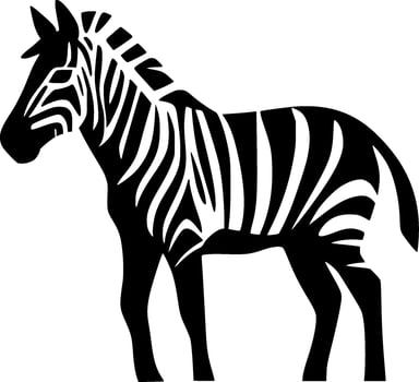 Zebra - Minimalist and Flat Logo - Vector illustration
