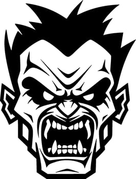 Zombie - Minimalist and Flat Logo - Vector illustration