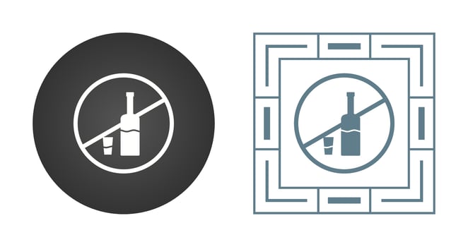 No Drinks Vector Icon
