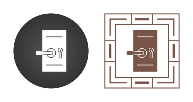 Door Security Lock Vector Icon