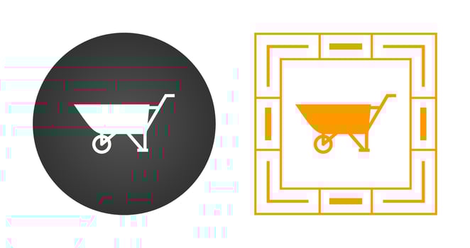 Wheelbarrow Vector Icon
