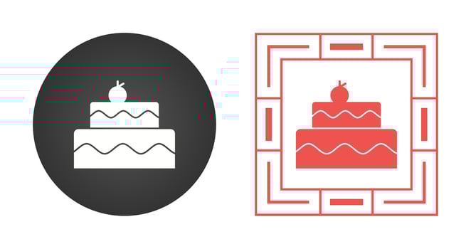 Mouse cake Vector Icon