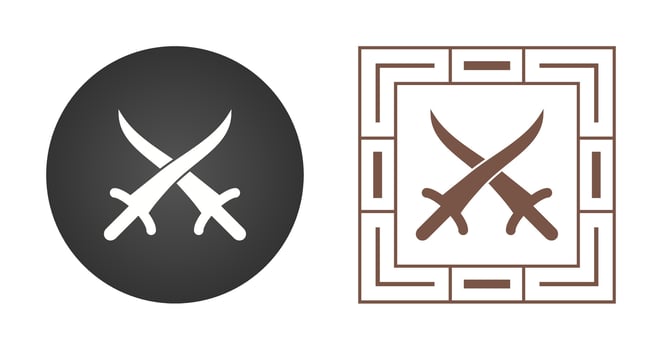 Sword Fighting Vector Icon