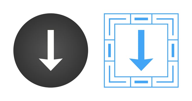 Down Vector Icon
