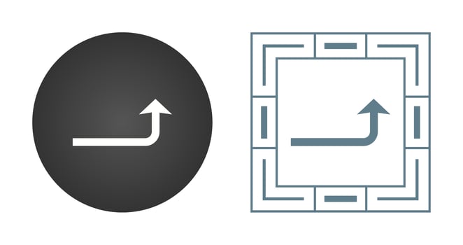 Turn Up Vector Icon