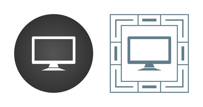 LCD Screen Vector Icon
