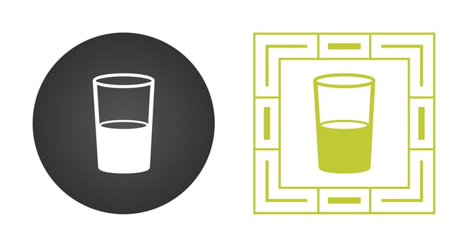 Water Glasses Vector Icon