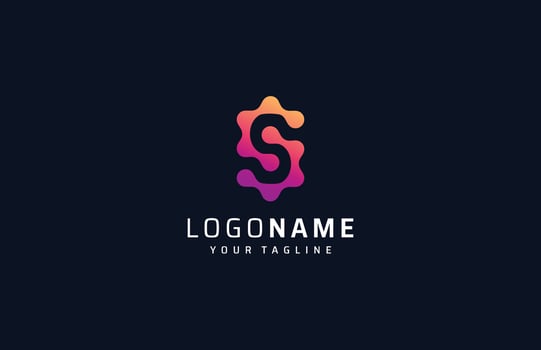 letter S  technology logo design element vector