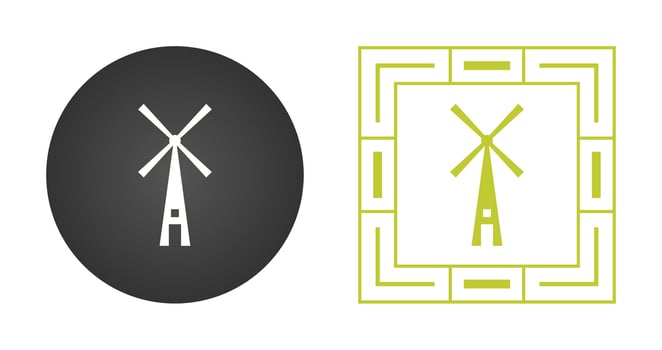 Windmill Vector Icon