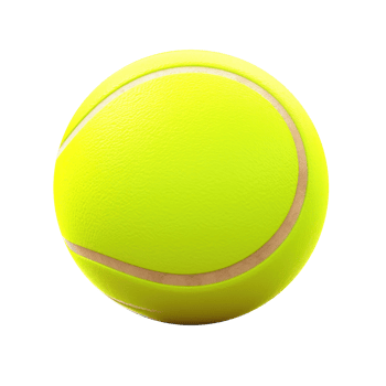 Yellow tennis ball isolated png