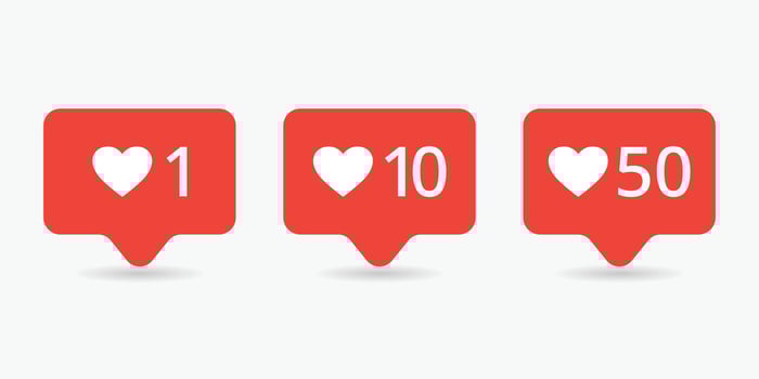 Notification Like icon. Social network like icon. Vector illustration