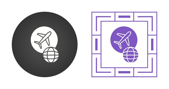 Global Flights Vector Icon