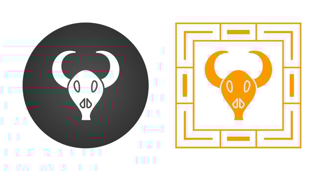 Bull Horns Vector Icon