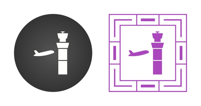 Air Control Tower Vector Icon