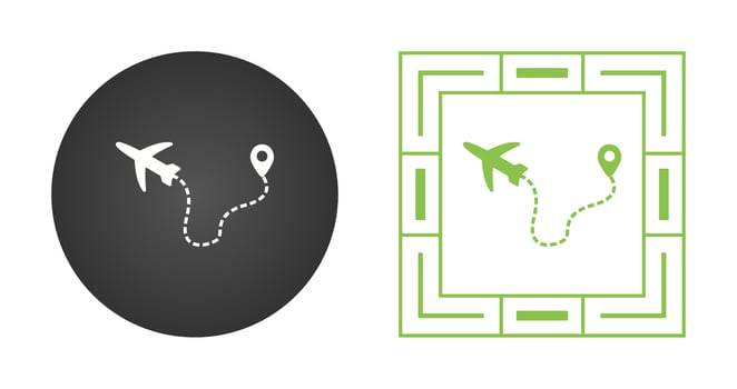 Plane Flying Vector Icon