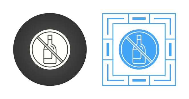 No Alcohol Vector Icon