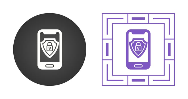 Mobile Security Vector Icon
